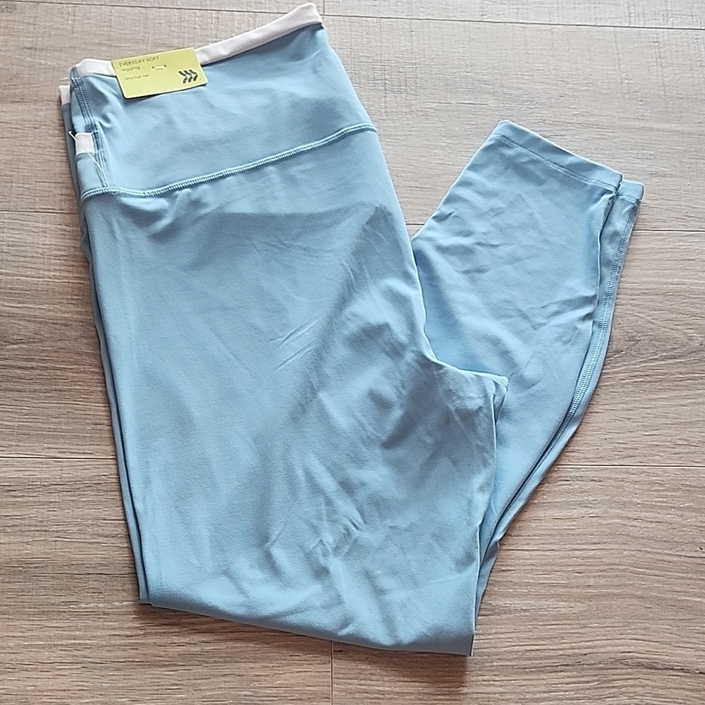 Light Blue Women's High-Waist Active Leggings